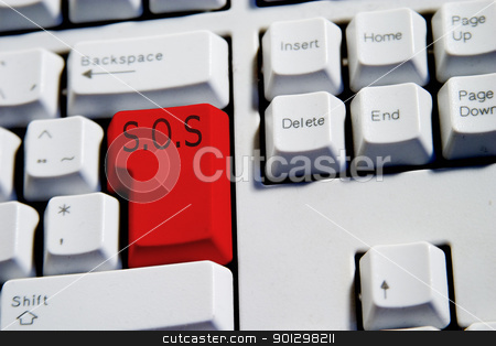 To use this stock image in your creative project, please select the size you need over to the right and click the "Add to Cart" button.
Your downloaded image will come with the Cutcaster watermark removed so don’t worry about the watermark you see on this page. SOS key stock photo, Computer Keyboard from a desktop computer with the enter key highlighted in red with the initial SOS by Tyler Olson