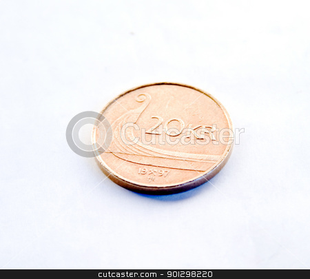 To use this stock image in your creative project, please select the size you need over to the right and click the "Add to Cart" button.
Your downloaded image will come with the Cutcaster watermark removed so don’t worry about the watermark you see on this page. 20 Norwegian Kroner stock photo, A single norwegian 20 kroner piece. by Tyler Olson