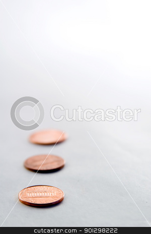 To use this stock image in your creative project, please select the size you need over to the right and click the "Add to Cart" button.
Your downloaded image will come with the Cutcaster watermark removed so don’t worry about the watermark you see on this page. Pennies stock photo, Row of pennies with a shallow depth of field by Tyler Olson