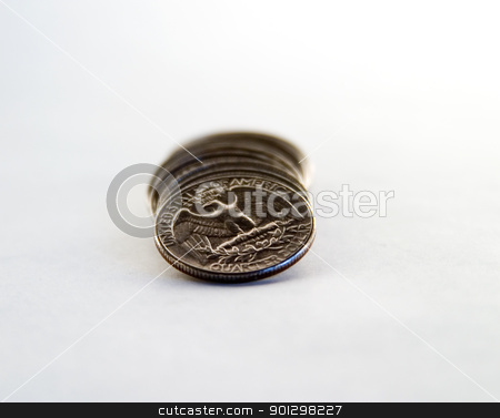 To use this stock image in your creative project, please select the size you need over to the right and click the "Add to Cart" button.
Your downloaded image will come with the Cutcaster watermark removed so don’t worry about the watermark you see on this page. American Quarters Row stock photo, Row of american quarters. by Tyler Olson