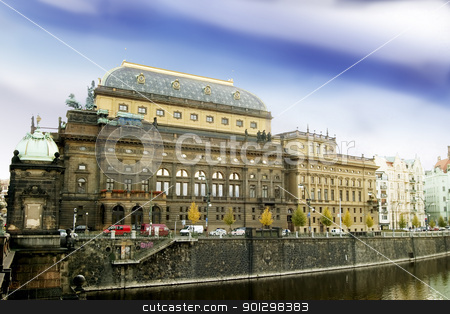 To use this stock image in your creative project, please select the size you need over to the right and click the "Add to Cart" button.
Your downloaded image will come with the Cutcaster watermark removed so don’t worry about the watermark you see on this page. National Theatre stock photo, That National Theatre in Prague, Czech Republic. by Tyler Olson