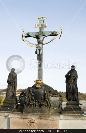 To use this stock image in your creative project, please select the size you need over to the right and click the "Add to Cart" button.
Your downloaded image will come with the Cutcaster watermark removed so don’t worry about the watermark you see on this page. Suffering Christ stock photo, Statue on the Charles Bridge of Christ on the cross, Prague, Czech Republic by Tyler Olson