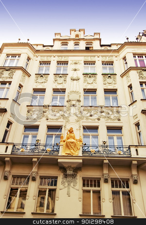To use this stock image in your creative project, please select the size you need over to the right and click the "Add to Cart" button.
Your downloaded image will come with the Cutcaster watermark removed so don’t worry about the watermark you see on this page. Prague Architecture stock photo, An old building in Prague, Czech Republic. by Tyler Olson