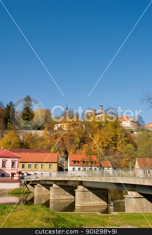 To use this stock image in your creative project, please select the size you need over to the right and click the "Add to Cart" button.
Your downloaded image will come with the Cutcaster watermark removed so don’t worry about the watermark you see on this page. Europe in Autumn stock photo, A european city (Tabor, Czech) with warm autumn colors by Tyler Olson
