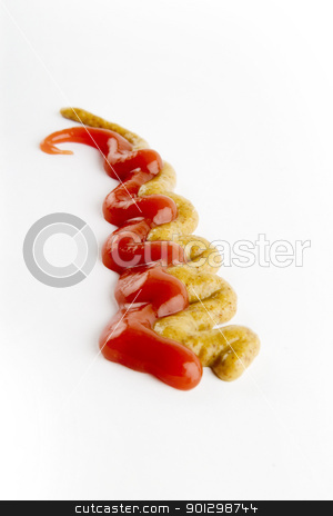 To use this stock image in your creative project, please select the size you need over to the right and click the "Add to Cart" button.
Your downloaded image will come with the Cutcaster watermark removed so don’t worry about the watermark you see on this page. Ketchup and Mustard stock photo, Ketchup and mustard isolated on white. by Tyler Olson