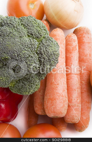 To use this stock image in your creative project, please select the size you need over to the right and click the "Add to Cart" button.
Your downloaded image will come with the Cutcaster watermark removed so don’t worry about the watermark you see on this page. Healthy Living stock photo, Group of raw vegetables on a white background by Tyler Olson
