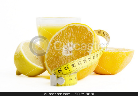 To use this stock image in your creative project, please select the size you need over to the right and click the "Add to Cart" button.
Your downloaded image will come with the Cutcaster watermark removed so don’t worry about the watermark you see on this page. Fresh Juice - Healthy Choice stock photo, A freshly squeezed glass of citrus (orange and lemon) juice, with a tape measure by Tyler Olson