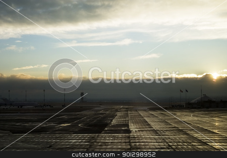 To use this stock image in your creative project, please select the size you need over to the right and click the "Add to Cart" button.
Your downloaded image will come with the Cutcaster watermark removed so don’t worry about the watermark you see on this page. Airport stock photo, Calgary Airport during sunset on a January day. by Tyler Olson