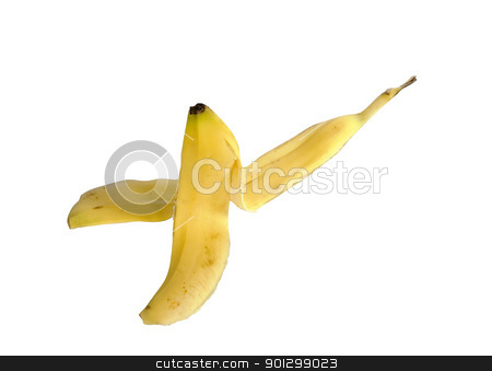 To use this stock image in your creative project, please select the size you need over to the right and click the "Add to Cart" button.
Your downloaded image will come with the Cutcaster watermark removed so don’t worry about the watermark you see on this page. Cliche Banana Peel stock photo, A cliche banana peel laying on the ground. Isolated on white with clipping path. by Tyler Olson