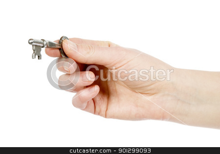 To use this stock image in your creative project, please select the size you need over to the right and click the "Add to Cart" button.
Your downloaded image will come with the Cutcaster watermark removed so don’t worry about the watermark you see on this page. Key in Hand stock photo, A concept image of a womans hand holding a key. Isolated on white with clipping mask. by Tyler Olson