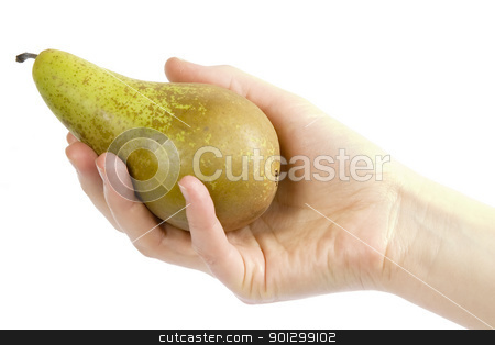 To use this stock image in your creative project, please select the size you need over to the right and click the "Add to Cart" button.
Your downloaded image will come with the Cutcaster watermark removed so don’t worry about the watermark you see on this page. Pear Sudjestion stock photo, A woman holding a pear in the palm of her hand. Isolated on white with clipping path. by Tyler Olson