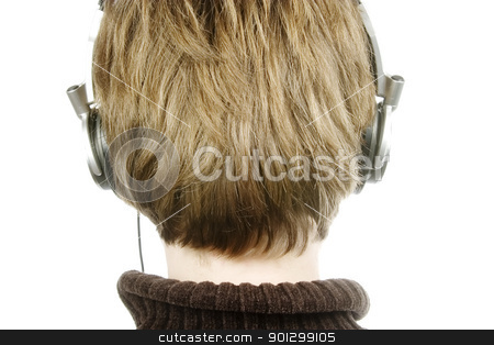 To use this stock image in your creative project, please select the size you need over to the right and click the "Add to Cart" button.
Your downloaded image will come with the Cutcaster watermark removed so don’t worry about the watermark you see on this page. Listening to Music stock photo, A person listening to music with headphones. Isolated on white with clipping path. by Tyler Olson