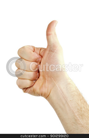 To use this stock image in your creative project, please select the size you need over to the right and click the "Add to Cart" button.
Your downloaded image will come with the Cutcaster watermark removed so don’t worry about the watermark you see on this page. Thumbs Up stock photo, A thumbs up sign from a male hand. Isolated on white with clipping path. by Tyler Olson