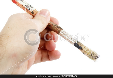 To use this stock image in your creative project, please select the size you need over to the right and click the "Add to Cart" button.
Your downloaded image will come with the Cutcaster watermark removed so don’t worry about the watermark you see on this page. Paint Brush stock photo, A paintbush being held in a hand, isolated on white with clipping path. by Tyler Olson