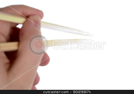 To use this stock image in your creative project, please select the size you need over to the right and click the "Add to Cart" button.
Your downloaded image will come with the Cutcaster watermark removed so don’t worry about the watermark you see on this page. Hand with Chopsticks stock photo, A males hand using chopsticks, isolated on white with clipping path. by Tyler Olson