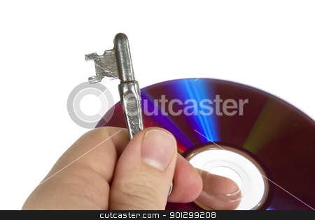 To use this stock image in your creative project, please select the size you need over to the right and click the "Add to Cart" button.
Your downloaded image will come with the Cutcaster watermark removed so don’t worry about the watermark you see on this page. Data Security stock photo, A skeleton key and a computer disk being held by a males hand, isolated on white with clipping path. by Tyler Olson
