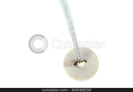 To use this stock image in your creative project, please select the size you need over to the right and click the "Add to Cart" button.
Your downloaded image will come with the Cutcaster watermark removed so don’t worry about the watermark you see on this page. Tub Plug stock photo, An old fashioned retro bathroom drain stop on a small link chain, isolated on white. by Tyler Olson