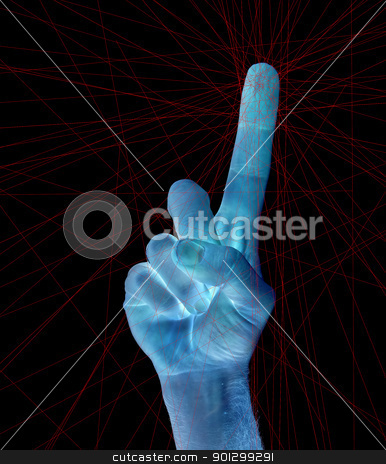 To use this stock image in your creative project, please select the size you need over to the right and click the "Add to Cart" button.
Your downloaded image will come with the Cutcaster watermark removed so don’t worry about the watermark you see on this page. Finger Print Identification stock photo, A single finger being held in the air on a mans hand being scanned for identity. by Tyler Olson