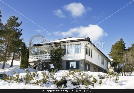 To use this stock image in your creative project, please select the size you need over to the right and click the "Add to Cart" button.
Your downloaded image will come with the Cutcaster watermark removed so don’t worry about the watermark you see on this page. Middle Class House stock photo, A middle class house in Norway by Tyler Olson