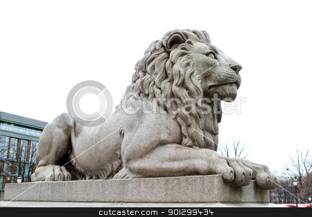 To use this stock image in your creative project, please select the size you need over to the right and click the "Add to Cart" button.
Your downloaded image will come with the Cutcaster watermark removed so don’t worry about the watermark you see on this page. Lion Statue stock photo, A lion statue sits majesticaly on it's pedestal. by Tyler Olson