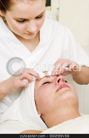 To use this stock image in your creative project, please select the size you need over to the right and click the "Add to Cart" button.
Your downloaded image will come with the Cutcaster watermark removed so don’t worry about the watermark you see on this page. Deep Cleansing at Spa stock photo, Deep cleansing facial extraction at a beauty spa by Tyler Olson