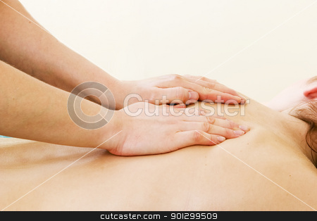 To use this stock image in your creative project, please select the size you need over to the right and click the "Add to Cart" button.
Your downloaded image will come with the Cutcaster watermark removed so don’t worry about the watermark you see on this page. Shoulder Massage Luxury stock photo, A female receives a shoulder massage at a day spa. by Tyler Olson