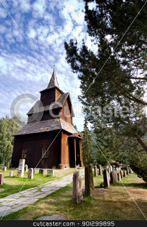 To use this stock image in your creative project, please select the size you need over to the right and click the "Add to Cart" button.
Your downloaded image will come with the Cutcaster watermark removed so don’t worry about the watermark you see on this page. Torpo Stave Church stock photo, A stavechurch - stavkirke - in Norway located at Torpo built in the 13th century. by Tyler Olson