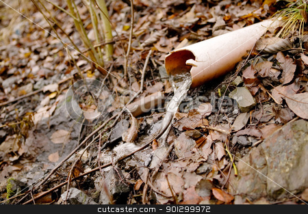 To use this stock image in your creative project, please select the size you need over to the right and click the "Add to Cart" button.
Your downloaded image will come with the Cutcaster watermark removed so don’t worry about the watermark you see on this page. Water Pollution stock photo, A water pipe coming out of the ground pouing out into nature. by Tyler Olson