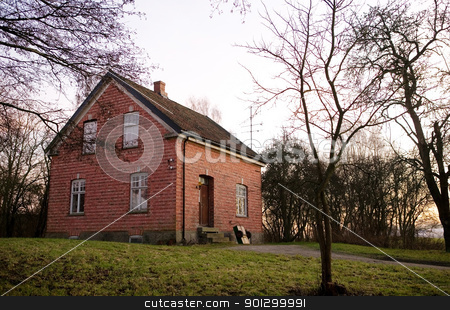 To use this stock image in your creative project, please select the size you need over to the right and click the "Add to Cart" button.
Your downloaded image will come with the Cutcaster watermark removed so don’t worry about the watermark you see on this page. Old Brick House at Sunset stock photo, An old brick building on the top of a grass hill at sundown. by Tyler Olson