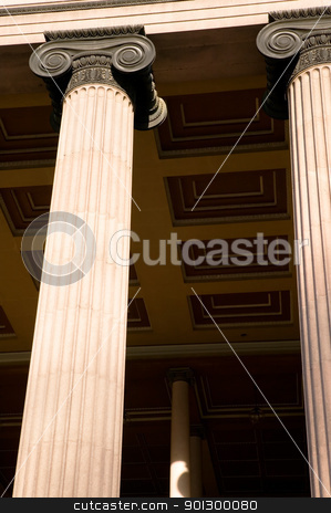 To use this stock image in your creative project, please select the size you need over to the right and click the "Add to Cart" button.
Your downloaded image will come with the Cutcaster watermark removed so don’t worry about the watermark you see on this page. Greek Ionic Column stock photo, A detail of an old building built in the old Greek style with Ionic columns. by Tyler Olson