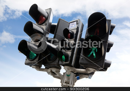 To use this stock image in your creative project, please select the size you need over to the right and click the "Add to Cart" button.
Your downloaded image will come with the Cutcaster watermark removed so don’t worry about the watermark you see on this page. Copenhagen Traffic Light stock photo, A bike, car and pedestrian traffic light in copenhagen, Denmark by Tyler Olson