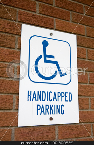 To use this stock image in your creative project, please select the size you need over to the right and click the "Add to Cart" button.
Your downloaded image will come with the Cutcaster watermark removed so don’t worry about the watermark you see on this page. Handicapped Parking stock photo, A handicapped parking sign on a brick wall by Tyler Olson