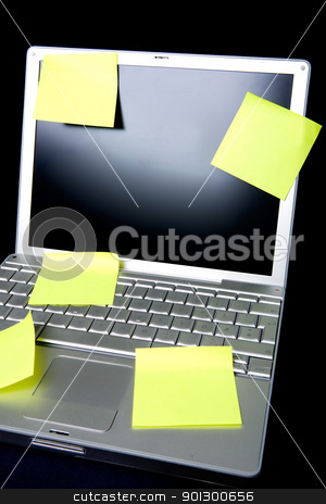 To use this stock image in your creative project, please select the size you need over to the right and click the "Add to Cart" button.
Your downloaded image will come with the Cutcaster watermark removed so don’t worry about the watermark you see on this page. Sticky Note on Computer stock photo, A sticky note on a laptop computer - remember this by Tyler Olson