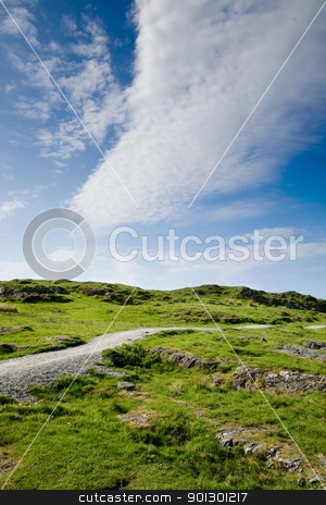 To use this stock image in your creative project, please select the size you need over to the right and click the "Add to Cart" button.
Your downloaded image will come with the Cutcaster watermark removed so don’t worry about the watermark you see on this page. Nature Trail stock photo, A nature trail over a meadow with a dark blue sky by Tyler Olson