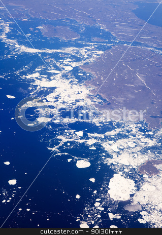 To use this stock image in your creative project, please select the size you need over to the right and click the "Add to Cart" button.
Your downloaded image will come with the Cutcaster watermark removed so don’t worry about the watermark you see on this page. Glacier Melt stock photo, An aerial view of a melting glacier in the ocean. by Tyler Olson