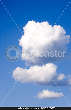 To use this stock image in your creative project, please select the size you need over to the right and click the "Add to Cart" button.
Your downloaded image will come with the Cutcaster watermark removed so don’t worry about the watermark you see on this page. Three Fluffy Clouds stock photo, Three fluffy clouds floating in the sky by Tyler Olson