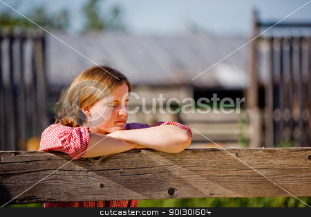 To use this stock image in your creative project, please select the size you need over to the right and click the "Add to Cart" button.
Your downloaded image will come with the Cutcaster watermark removed so don’t worry about the watermark you see on this page. Country Farm Girl stock photo, A country farm girl taking a break by Tyler Olson
