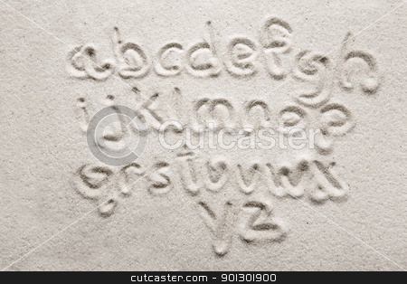 To use this stock image in your creative project, please select the size you need over to the right and click the "Add to Cart" button.
Your downloaded image will come with the Cutcaster watermark removed so don’t worry about the watermark you see on this page. Sand Alphabet stock photo, lower case alphabet written in sand - a designers tool by Tyler Olson