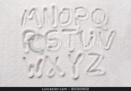 To use this stock image in your creative project, please select the size you need over to the right and click the "Add to Cart" button.
Your downloaded image will come with the Cutcaster watermark removed so don’t worry about the watermark you see on this page. Sand Alphabet stock photo, Second half of an upper case alphabet written in sand - a designers tool by Tyler Olson
