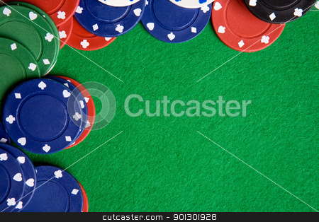 To use this stock image in your creative project, please select the size you need over to the right and click the "Add to Cart" button.
Your downloaded image will come with the Cutcaster watermark removed so don’t worry about the watermark you see on this page. Poker Background stock photo, A green felt background with poker chips by Tyler Olson