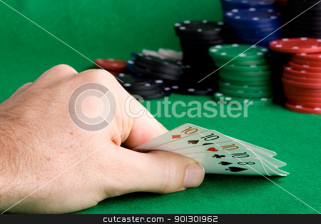 To use this stock image in your creative project, please select the size you need over to the right and click the "Add to Cart" button.
Your downloaded image will come with the Cutcaster watermark removed so don’t worry about the watermark you see on this page. Four of a Kind stock photo, A poker hand with four of a kind by Tyler Olson