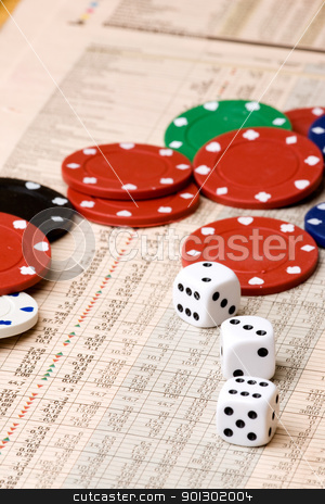 To use this stock image in your creative project, please select the size you need over to the right and click the "Add to Cart" button.
Your downloaded image will come with the Cutcaster watermark removed so don’t worry about the watermark you see on this page. Stock Market Decision stock photo, dice and casino chips on a stock market chart by Tyler Olson