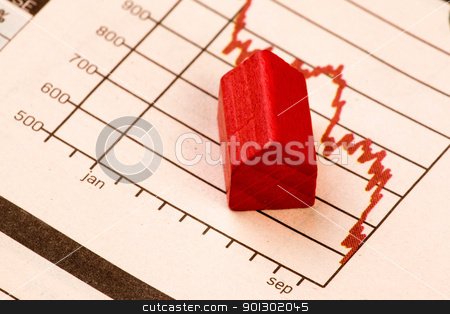 To use this stock image in your creative project, please select the size you need over to the right and click the "Add to Cart" button.
Your downloaded image will come with the Cutcaster watermark removed so don’t worry about the watermark you see on this page. Housing Market stock photo, Housing market concept image with graph and toy house by Tyler Olson
