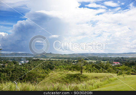 To use this stock image in your creative project, please select the size you need over to the right and click the "Add to Cart" button.
Your downloaded image will come with the Cutcaster watermark removed so don’t worry about the watermark you see on this page. Indonesia Landscape stock photo, A green lush area of Papua, Indonesia by Tyler Olson