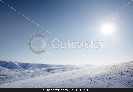 To use this stock image in your creative project, please select the size you need over to the right and click the "Add to Cart" button.
Your downloaded image will come with the Cutcaster watermark removed so don’t worry about the watermark you see on this page. Winter Snow Wilderness stock photo, A wilderness landscape from the island of Spitsbergen, Svalbard, Norway by Tyler Olson