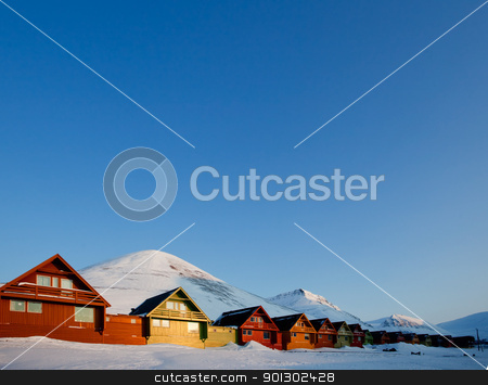 To use this stock image in your creative project, please select the size you need over to the right and click the "Add to Cart" button.
Your downloaded image will come with the Cutcaster watermark removed so don’t worry about the watermark you see on this page. Longyearbyen Sunset stock photo, Sunset on Longyearbyen, Norway, the northern most settlement in the world. by Tyler Olson