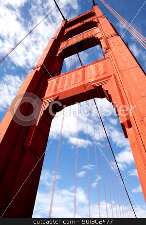 To use this stock image in your creative project, please select the size you need over to the right and click the "Add to Cart" button.
Your downloaded image will come with the Cutcaster watermark removed so don’t worry about the watermark you see on this page. Gold Gate Bridge Detail stock photo, A detail of one of the Golden Gate Bridge towers. by Tyler Olson