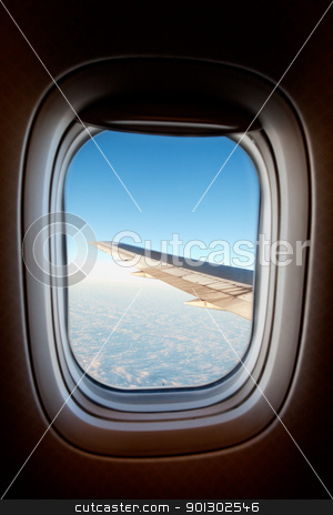 To use this stock image in your creative project, please select the size you need over to the right and click the "Add to Cart" button.
Your downloaded image will come with the Cutcaster watermark removed so don’t worry about the watermark you see on this page. Airplane window stock photo, An airplane window with wing and cloudscape by Tyler Olson