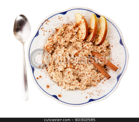 To use this stock image in your creative project, please select the size you need over to the right and click the "Add to Cart" button.
Your downloaded image will come with the Cutcaster watermark removed so don’t worry about the watermark you see on this page. Porridge stock photo, A bowl of porridge with apple and cinnamon spices isolated on white by Tyler Olson