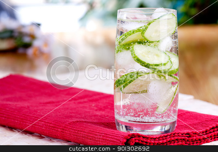 To use this stock image in your creative project, please select the size you need over to the right and click the "Add to Cart" button.
Your downloaded image will come with the Cutcaster watermark removed so don’t worry about the watermark you see on this page. Cucumber Drink stock photo, A refreshing drink of sparkling cucumber water by Tyler Olson